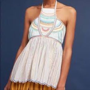 Floret White Textured Skirt